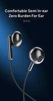 E8 Vente à Chaud 1.2 Mètres Filaire Musique Écouteurs Casque Microphone Personnalisé Mains Libres Appel Volume Contrôle Bouton 3.5mm Casque