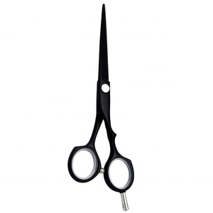 Professional Tegra Surgical Black 4Cr13 Stainless Steel Right-Handed Rubber Medium Handle 28 <b>Teeth</b> Sharp Tip Hair Scissors - Product Image 3