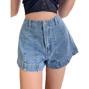 Shorts en jean personnalisés pour femmes, vente directe usine, décontractés, marque privée, 100% coton respirant, écologiques, streetwear, taille haute boutonnée - Product Image 6