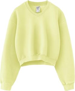 Sudadera corta de algodón 100% para mujer, de manga larga, con logo personalizado impreso, a la moda - Product Image 5