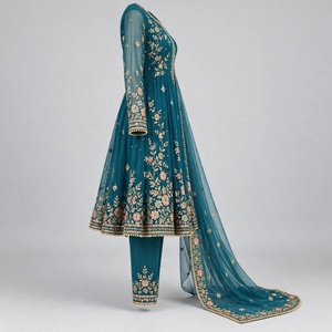 Luxury Women Mehndi <b>Dress</b> With Statement Embellishments Elegant Texture And Exclusive Styling For <b>Wedding</b> Wear - Product Image 5