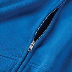 <b>Men's</b> Blue Hooded Zip-Up Sweatshirt Oversized Casual Fleece Solid Color Pocket Design Autumn Wear Unisex hoodies - Product Image 6