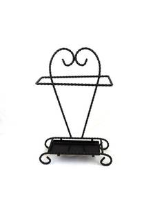 Porte-parapluie en fer forgé en forme de cœur, style vintage français - Product Image 4