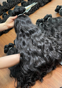 Extensiones de cabello profesional con trama, estilo ondulado natural, cabello virgen vietnamita, cutícula alineada, paquetes Remy. - Product Image 3