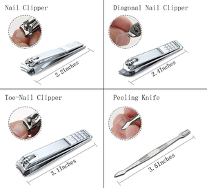 Ensemble professionnel de manucure et pédicure 12 pièces, instruments en acier inoxydable, certifié CE ISO, logo personnalisable, kits de manucure et pédicure - Product Image 6