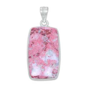 Collar con Colgante de Gema de Tulita Rosa en Forma de Gancho Vintage, Joyería de Latón Plateado, Regalo de Navidad para Esposa y Novia - Product Image 4