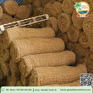 Filet en fibre de coco par Cc-Premium, biodégradable, résistant aux produits chimiques et antibactérien, pour le contrôle de l'érosion et la protection des pentes - Product Image 3