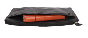 High Quality Genuine Leather Lightweight Water Resistant Document Pouch <b>Laptop</b> Sleeve Office Business Zipper File Organizer - Product Image 6