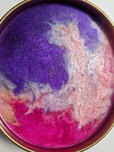 Handmade Resin <b>Tray</b> – Pink Purple Marble <b>Vanity</b> Organizer – Luxury Home Decor - Product Image 3