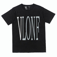 T-shirt à manches courtes pour homme avec imprimé V lumineux au dos, col roulé tricoté décontracté, coupe classique, 100 % coton, gris et noir