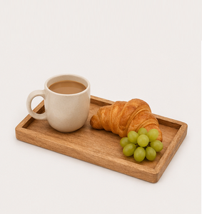 Juego de 3 bandejas de servir rústicas hechas a mano de madera de mango, ecológicas, rectangulares, para restaurante, hotel y decoración del hogar. - Product Image 4