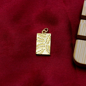 Pendentif Vintage en Argent Sterling 925 Plaqué Or Pandahall, Breloques Cœur Véritable Rectangulaires avec Feuille, pour Fabrication de Bijoux DIY Femme, Idéal pour Fêtes - Product Image 5