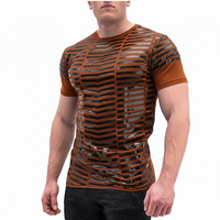 T-shirt de musculation Premium Strong Man Grip Sporty Slim Fit en silicone antidérapant imprimé, compression, séchage rapide, design personnalisé