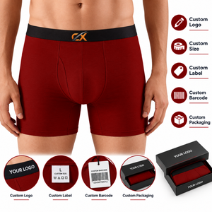 Calzoncillos Boxer Antibacterianos Ecológicos para Hombre |   Ropa Interior sin Costuras de Secado Rápido |   Venta al por Mayor Directa de Fábrica - Product Image 2