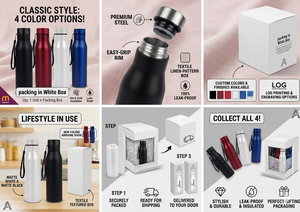 Bouteille d'eau tendance Liviya en acier inoxydable avec sangle Dori, anti-fuite, personnalisable pour le Nouvel An et la Saint-Valentin, idéale pour les voyages - Product Image 3