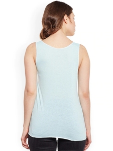Débardeur sans manches blanc pour femme, imprimé attrape-rêves, style bohème, en coton tricoté, col rond, longueur normale, logo sur le devant - Product Image 4