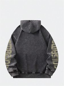 Sudadera con Capucha Gótica Y2K para Hombre, Sudadera Holgada con Estampado Grunge Retro, Sudadera Informal - Product Image 2