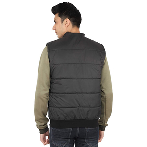 Gilet décontracté d'extérieur pour homme, coupe-vent en toile avec capuche amovible, rembourré en coton, sans manches, personnalisable avec logo - Product Image 4