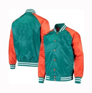 Hot Sale <b>Men's</b> High Quality Satin Baseball Jackets New Solid Color Hooded Varsity Style Stand Pocket Bomber Jacket for <b>man</b> - Product Image 6
