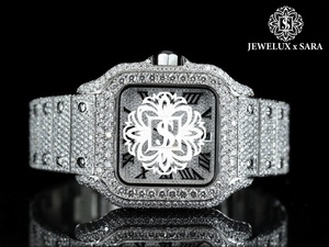 Reloj de Diamantes de Moissanita Helado, Suministro Directo de Fábrica, Reloj de Joyería Brillante para Hombre o para Fiestas, Disponible a Precio de Exportación - Product Image 2