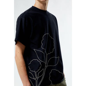 Camiseta de Hombre 100% Algodón, Corte Holgado, Diseño de Logotipo Personalizado, Cuello Redondo, Hombros Caídos, Estilo Urbano, Estampada - Product Image 6