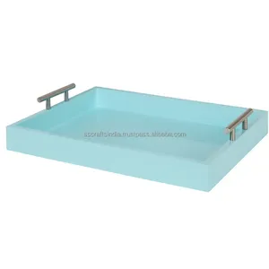 Customized Wooden Serving <b>Tray</b> with Handle High Quality Modern Chic Decorative Homes Breakfast <b>Bed</b> Wedding Gift <b>Tray</b> for Kitchen - Product Image 1