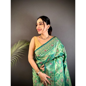 Banarasi Silk Patola Saree-Designer Silk Scarves & <b>Shawls</b> - Product Image 1