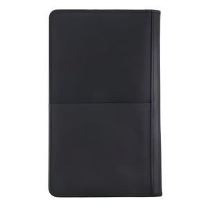 Portefeuille de voyage exécutif en cuir véritable avec boucle centrale pour stylo, pochette à double fermeture éclair, porte-documents vertical, organiseur long pour chéquier - Product Image 6