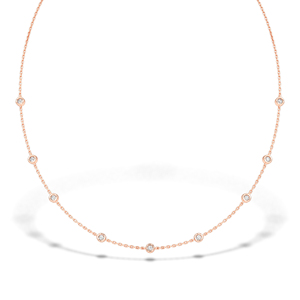 Collar de Diamantes de Corte Redondo Premium con Cadena, Collar de Diamantes Naturales con Certificado IGI para Mujer - Product Image 5