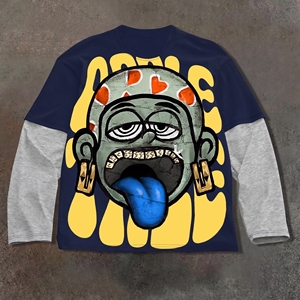 เสื้อยืดโอเวอร์ไซส์ แขนยาวสองชั้น ระบายอากาศได้ดี เป็นมิตรกับสิ่งแวดล้อม ป้องกันรังสียูวี น้ำหนัก 240 กรัม ผ้าฝ้าย 100% คุณภาพสูง สไตล์วินเทจ สำหรับผู้ชาย - Product Image 6