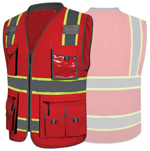 Venta Directa de Fábrica, Chaleco de Seguridad Rojo con Logotipo, Camiseta de Seguridad de Alta Calidad, Alta Visibilidad, Transpirable, Chaleco de Seguridad para Hombre - Product Image 3