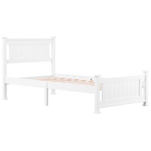 PWB 005 Letto Matrimoniale in Legno Bianco con Testiera Verticale Sostitutiva con Codice 04905114 - Product Image 2