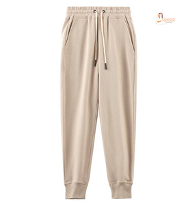 Pantalones Casuales Color Caqui para Hombre, Ligeros, Cintura Media, 100% Algodón, Transpirables, Cómodos, Color Sólido, Bolsillos, Corte Recto, Largos, para Uso Diario - Product Image 2