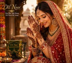 DIL NOOR HENNA MEHANDI CONE BODY ART COULEUR FONCÉE RÉSULTATS LONGUE DURÉE CAPACITÉ DE LA BOÎTE DE 12 PIÈCES 25 GRAMMES RAJASTHAN - Product Image 5