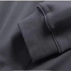 Sudadera con Capucha Negra Sólida de Invierno para Hombre 2026, Estilo Urbano, Poliéster/Algodón, Colores Personalizados, Logotipo, Forro Polar, Pedrería, Alta Calidad, Venta al por Mayor, Precio Bajo - Product Image 2