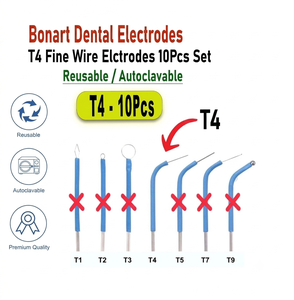 Electrodos Dentales Bonart ART-E1 T4 con Punta de Hilo Fino, 10 Piezas, Reutilizables, Autoclavables, de Acero Inoxidable para Diatermia - Product Image 4