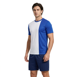 Conjunto de Camiseta de Fútbol para Hombre, Color Azul y Blanco, Manga Corta, Secado Rápido, Poliéster, Uniforme para Todas las Temporadas, Corte Regular para Adultos - Product Image 6