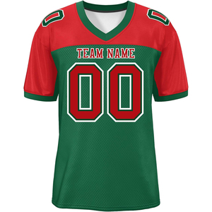 Maillot de football américain de qualité supérieure, fabricant de vêtements de sport en polyester mesh, impression DTF, séchage rapide, évacuation de l'humidité, vêtements d'équipe - Product Image 3