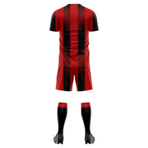 Conjunto de Uniforme de Fútbol Personalizable y Duradero, Ropa Deportiva de 2 Piezas con Impresión por Sublimación, 100% Poliéster, Servicio OEM - Product Image 3