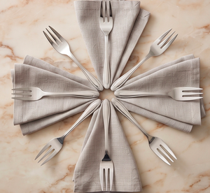 Ensemble de fourchettes en acier inoxydable avec finition polie miroir, parfait pour une utilisation sur la table lors des mariages, de la cuisine et des repas à l'hôtel - Product Image 5