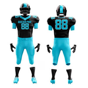 Uniformes de Fútbol Americano Personalizados de Alta Calidad para Hombre, Manga Corta, Tallas Grandes, Conjuntos Transpirables, Tela Antibacteriana Sublimada - Product Image 1