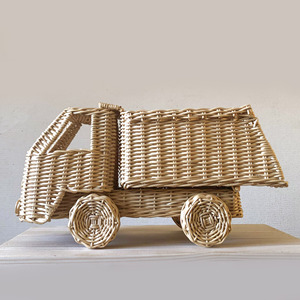 Juguete de mimbre para niños, precio directo de fabricante, camiones de juguete grandes, camiones de construcción tejidos - Product Image 4