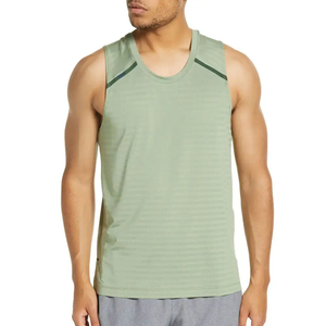 Solid Color Breathable Knitted 100% Cotton Tank Top Quick Dry Eco-Friendly Men's Sleeveless T-Shirt Tank Top - Product Image 1