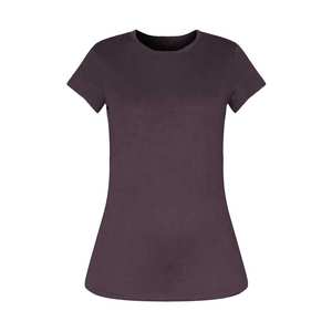 Summer Cotton Blend Basic Slim Fit T-Shirt Crew Neck T Shirt Oversize Girls Tee TShirt Custom OEM Blank Plain Solid T Shirts - Product Image 3