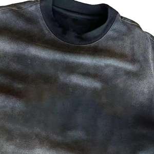 Camiseta Casual de Hombre, Corte Cuadrado, Personalizada, Tallas Grandes, Blanca Lisa, de Verano, Hombros Caídos, Tejido Grueso - Product Image 3