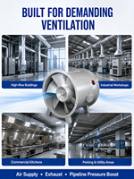 Ventilateur électrique à flux mixte / Ventilateur d'extraction antidéflagrant / Extracteur à haute pression d'air IP54/IP55/IP56 OEM/ODM