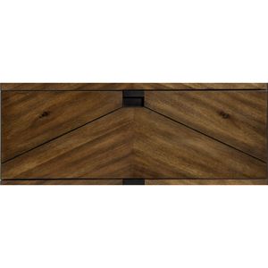 Mobili per camera da letto moderni-bella finitura in noce bianca 1 pz cassettone con gambe in metallo nero e tiretti tascabili in tono piatto - Product Image 4