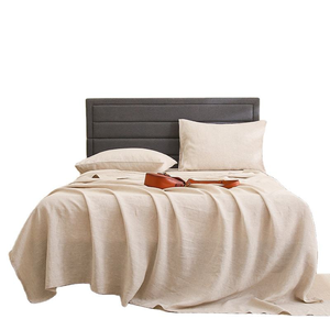 Bedding 4 Piece Fitted Sheet Flat Sheet with 2 Pillow Cases Wrinkle Shrinkage and Fade Resistant Flat Fitted Sheets <b>Sets</b> - Product Image 1