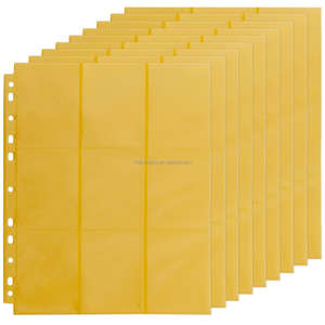Желтая 9 карманная страница: прочный, 9-карманный дизайн для торговых/спортивных/игровых карт. Colin Guardin - Product Image 1