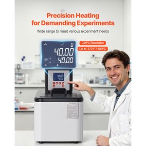 Bagno di Olio a Circolazione a Temperatura Costante Certificato CE da 15 L per Laboratorio, 300 Gradi Celsius/572 Gradi Fahrenheit, ad Alta Temperatura - Product Image 2